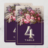 Bloemenschilderij Feesttafel Nummer Kaarten (Voorkant / Achterkant)