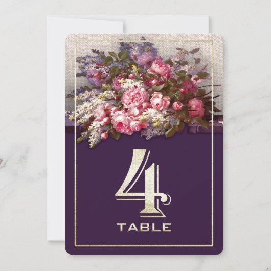 Bloemenschilderij Feesttafel Nummer Kaarten (Voorkant)