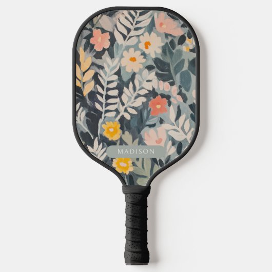 Bloemenschilderij Gepersonaliseerd Modern Pickleball Paddle (Voorkant)
