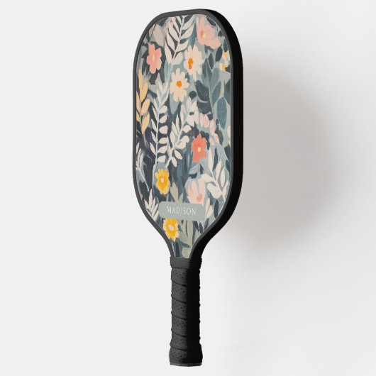 Bloemenschilderij Gepersonaliseerd Modern Pickleball Paddle (Links)