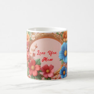 Bloemenschilderij met kleurrijke bloemen koffiemok