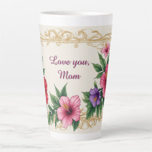 Bloemenschilderij met kleurrijke bloemen latte mok