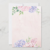 Bloemenschildering Baby Shower Uitnodiging (Achterkant)