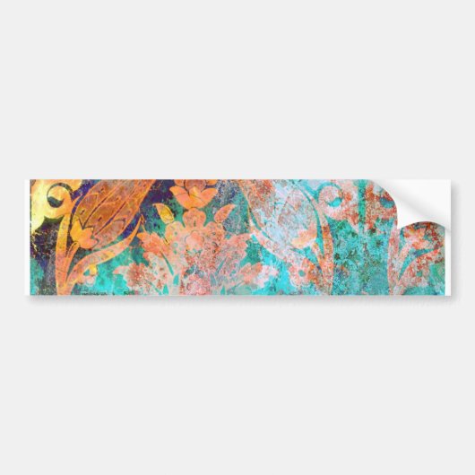 Bloemenschildering Bumpersticker (Voorkant)