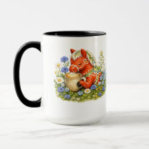 Bloemenschildering Dala paard Koffieliefhebber Kun