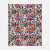 Bloemenschildering  fleece deken (Voorkant)