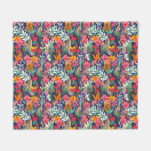 Bloemenschildering  fleece deken (Voorkant (Horizontaal))