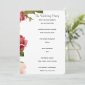 Bloemenschildering Huwelijksceremonieprogramma | R Programmakaart (Staand voorkant)