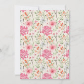 Bloemenschildering in waterverf Bruidsdouche Kaart (Achterkant)