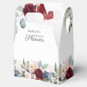 Bloemenschildering in waterverf Burgundy Blush Bru Bedankdoosjes (Geopend)