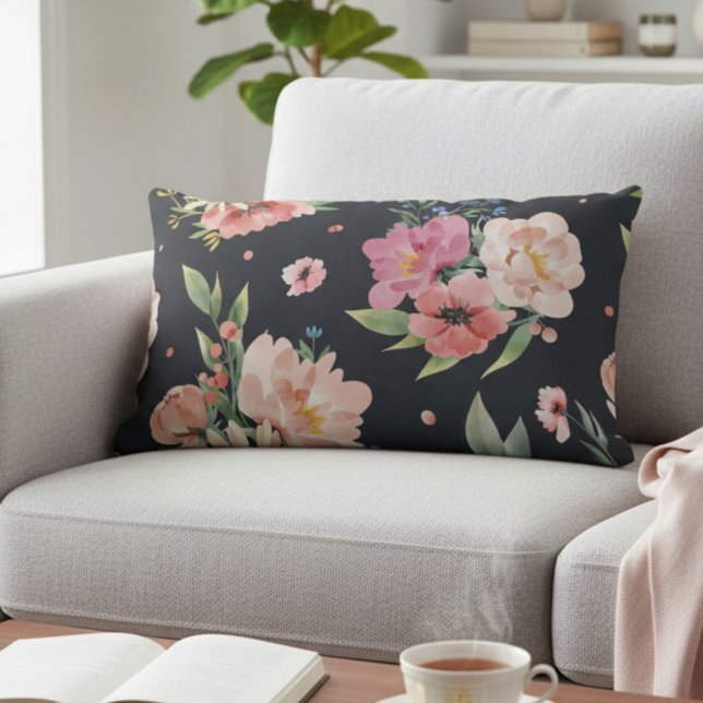 Bloemenschildering in waterverf decoratief kussen (Creator heeft geüpload)
