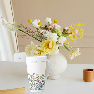 Bloemenschildering in waterverf Inspirerende citat Latte Mok