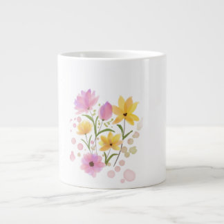 Bloemenschildering in waterverf Kunstzinnige bloem Grote Koffiekop