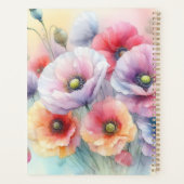 Bloemenschildering in waterverf met monogram roze planner (Achterkant)