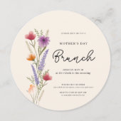 Bloemenschildering in waterverf Moederdag Brunch Kaart (Voorkant)