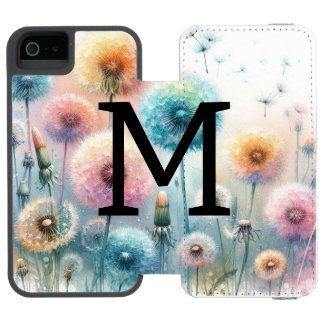 Bloemenschildering in waterverf monogram roze blau