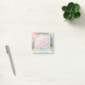 Bloemenschildering in waterverf monogram roze hort post-it® notes (Kantoor)