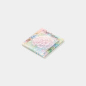 Bloemenschildering in waterverf monogram roze hort post-it® notes (Schuin)