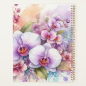 Bloemenschildering in waterverf monogram roze orch planner (Achterkant)