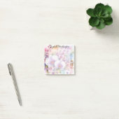 Bloemenschildering in waterverf monogram roze orch post-it® notes (Kantoor)