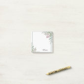 Bloemenschildering in waterverf Persoonlijke plakb Post-it® Notes (Op bureau)