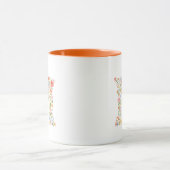 Bloemenschildering Letter M Monogram Mok (Midden)