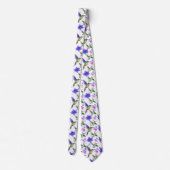 Bloemenschildering met kolibrie en bloemen halsdoe stropdas (Achterkant)