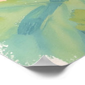 Bloemenschildering met waterverftechniek Kunstpost Poster (Hoek)
