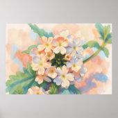 Bloemenschildering met waterverftechniek Kunstpost Poster (Voorkant)