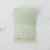 Bloemenschildering Moderne Salie Script Bruiloft Bedankkaart (Binnen)