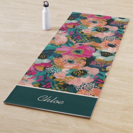 Bloemenschildering naam  yogamat (In situ)