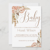 Bloemenschildering Pampasgras Herfst Babyshower Kaart (Voorkant)