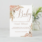 Bloemenschildering Pampasgras Herfst Babyshower Kaart (Staand voorkant)