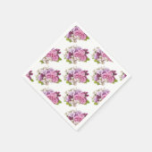 Bloemenschildering Roze Rozen Boeket Sjabloon Servet (Hoek)