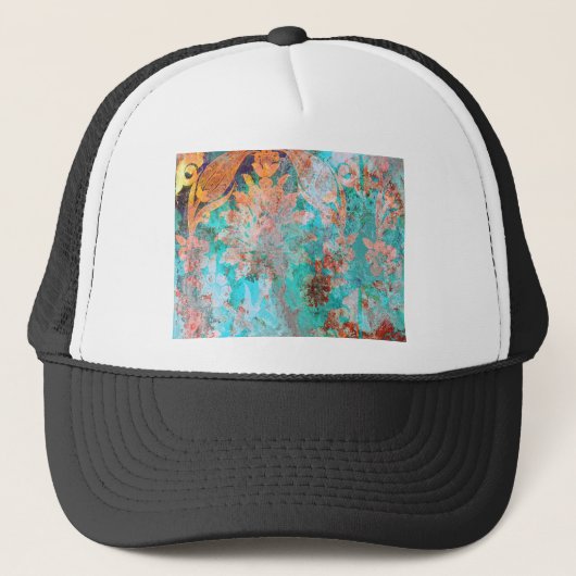 Bloemenschildering Trucker Pet (Voorkant)