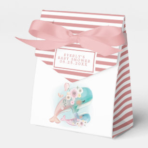 Bloemenschildering Walvissen Meisje Baby Shower Bedankdoosjes
