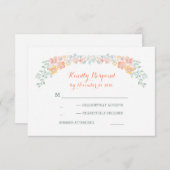 bloemenschildering watercolor krans trouw RSVP kaa (Voorkant / Achterkant)