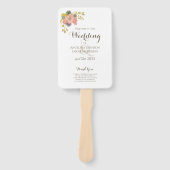 Bloemenschildering Witte Trouwprogramma Handventil Handwaaier (Voorkant)