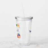 Bloemenschilderkunst Bruidsmeisje Acryl Drinkbeker (Links)