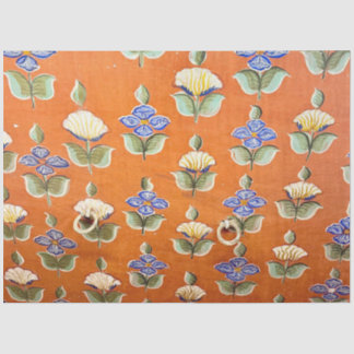 Bloemenschilderkunst Indiase wandkunst Tissuepapier