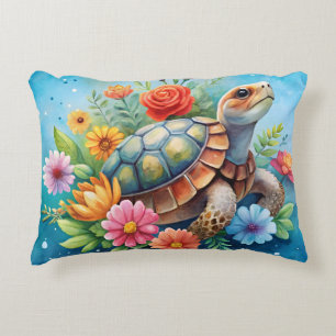 Bloemenschildpad Accent Kussen