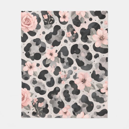Bloemenschildpad Fleece Deken (Voorkant)