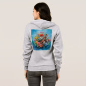 Bloemenschildpad Hoodie (Achterkant volledig)
