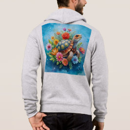 Bloemenschildpad Hoodie