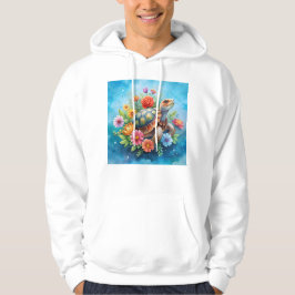 Bloemenschildpad Hoodie