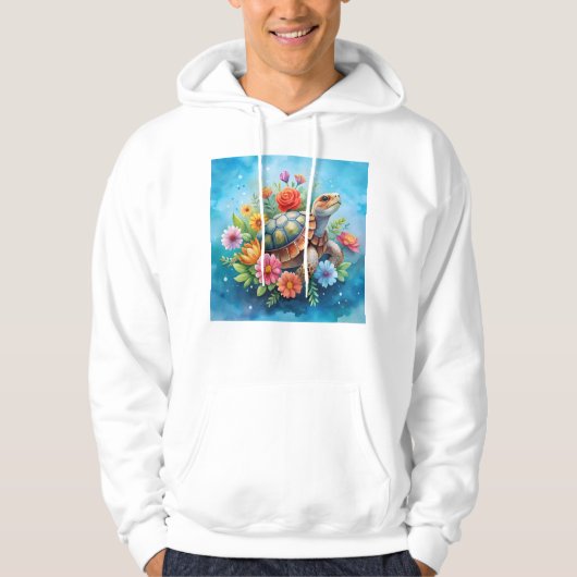 Bloemenschildpad Hoodie (Voorkant)