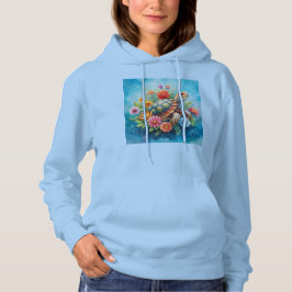 Bloemenschildpad Hoodie