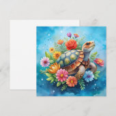 Bloemenschildpad Kaart (Voorkant / Achterkant)