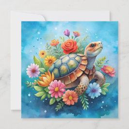 Bloemenschildpad Kaart