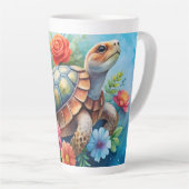 Bloemenschildpad Latte Mok (Rechterhoek)